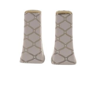 Rosanna Trellis Pale Pink Gold Salt Pepper Shaker Set In Gift Box New